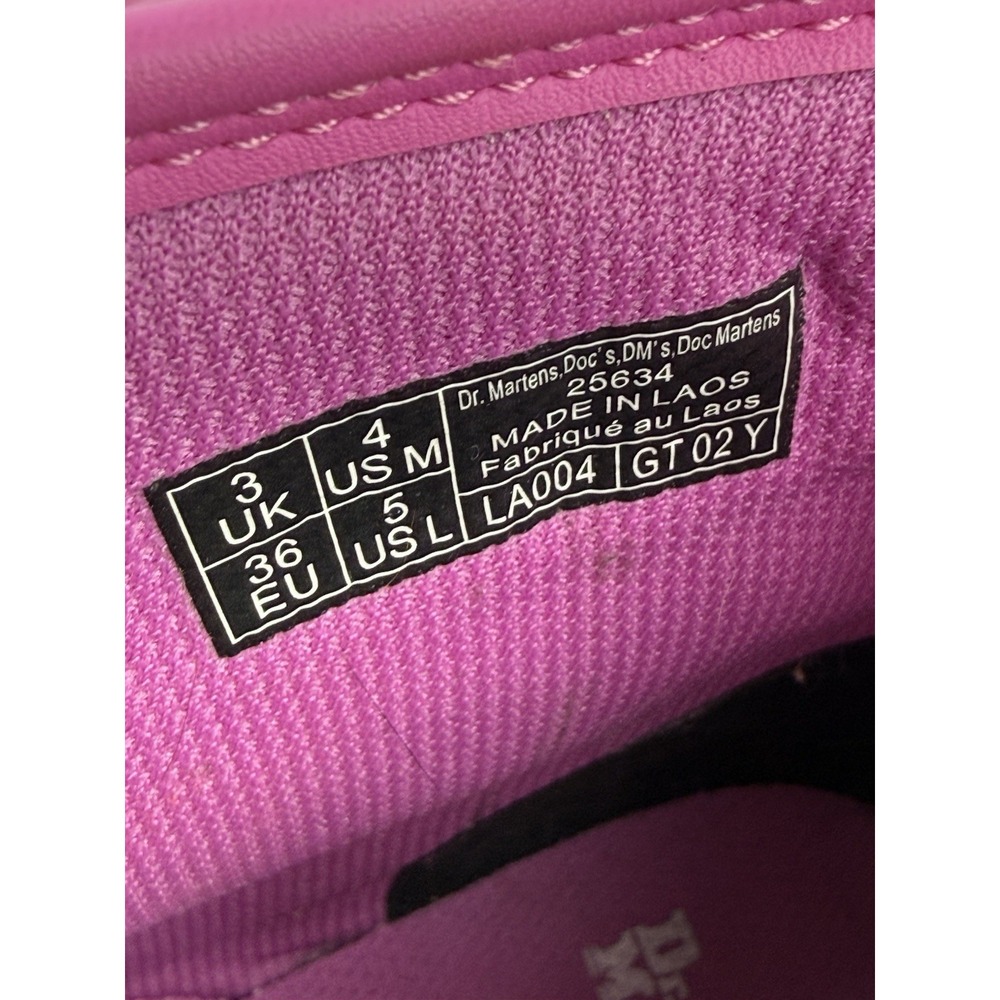 Dr. Martens Zavala Boots Womens 5 Pink Leather Bootie 8 Eyelet Barbiecore EU 36 - Picture 10 of 10